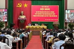 Tỉnh Vĩnh Long tổ chức sơ kết tình hình thực hiện nhiệm vụ chín tháng đầu năm 2025. (Ảnh: HOÀNG TRUNG)