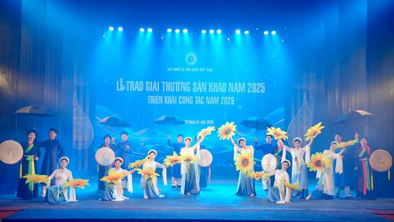 Một tiết mục nghệ thuật tại buổi lễ.