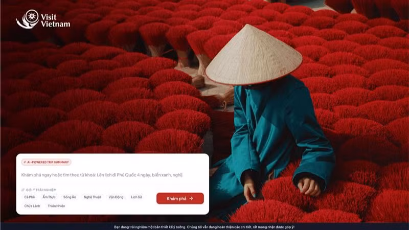 Bản demo nền tảng "Visit Vietnam" sẽ được giới thiệu ngày 20/12/2025.