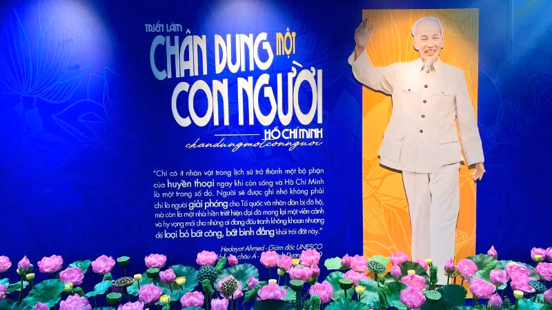 Bảo tàng Hồ Chí Minh tổ chức Trưng bày chuyên đề “Hồ Chí Minh - Chân dung một con người” trong khuôn khổ Triển lãm thành tựu Đất nước. (Ảnh: Ban tổ chức)