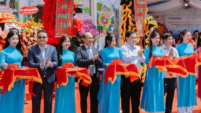 Khai trương Chi nhánh Lữ hành Saigontourist tại Vĩnh Long. (Ảnh: BTC)