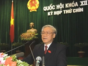 Tổng Bí thư, Chủ tịch Quốc hội Nguyễn Phú Trọng phát biểu bế mạc kỳ họp. Ảnh: CHINHPHU.VN
