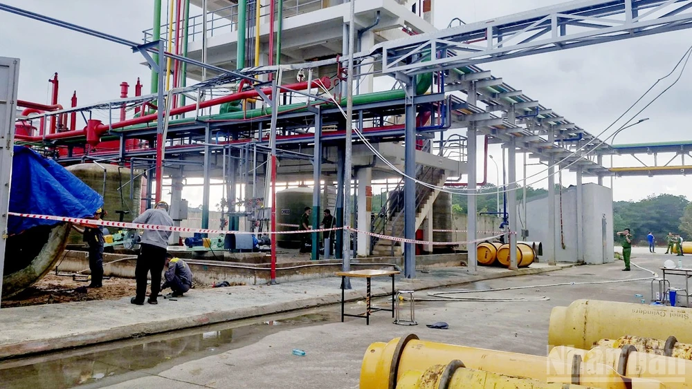 Khu vực xảy ra vụ việc tại nhà máy của Công ty HC Bảo Lâm, xã Bảo Lâm 1, tỉnh Lâm Đồng.