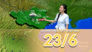 [Video] Dự báo thời tiết đêm nay và ngày mai 23/6/2025: Mưa tập trung về đêm