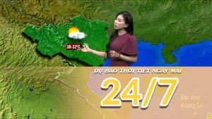 [Video] Dự báo thời tiết đêm nay và ngày mai 24/7/2025: Mưa dông tiếp diễn tại Bắc Bộ