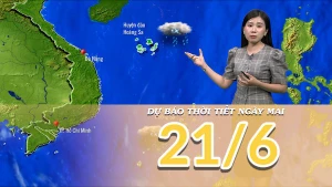 [Video] Dự báo thời tiết đêm nay và ngày mai 21/6/2025: Mưa gia tăng trên các khu vực 