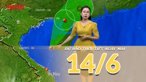 [Video] Dự báo thời tiết đêm nay và ngày mai 14/6/2025: Bão số 1 tiếp tục mạnh thêm