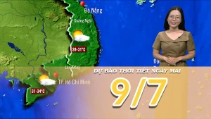 [Video] Dự báo thời tiết đêm nay và ngày mai 9/7/2025: Nắng nóng xuất hiện trên các khu vực