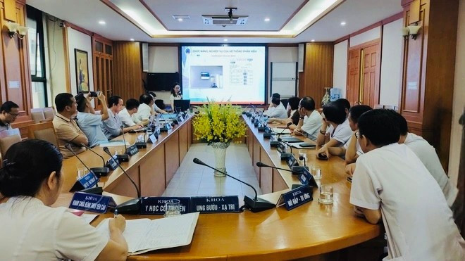 Buổi nghiệm thu Hệ thống phần mềm Hồ sơ bệnh án điện tử tại Bệnh viện Hữu Nghị.