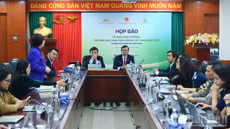 Bộ Nông nghiệp và Môi trường tổ chức họp báo công bố Lễ trao giải Giải thưởng Trường học sinh thái ASEAN Việt Nam năm 2025.