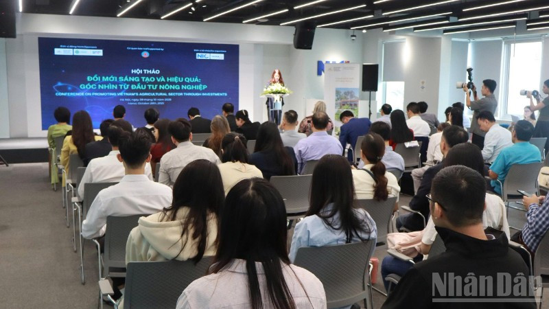 Hội thảo “Đổi mới sáng tạo và hiệu quả: Góc nhìn từ đầu tư nông nghiệp” sáng 28/10, tại Hà Nội.