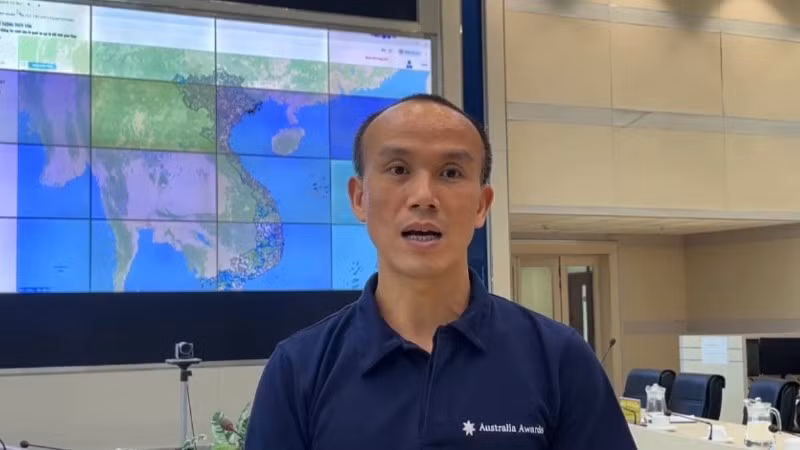 Ông Hoàng Phúc Lâm, Phó Giám đốc Trung tâm Dự báo Khí tượng thủy văn quốc gia (Cục Khí tượng thủy văn, Bộ Nông nghiệp và Môi trường) thông tin về bão số 3.