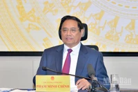 Thủ tướng Chính phủ Phạm Minh Chính chủ trì Phiên họp thứ 23 Ban Chỉ đạo Quốc gia về IUU. (Ảnh: Thanh Giang)