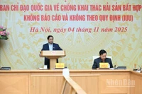 Thủ tướng Chính phủ Phạm Minh Chính chủ trì Phiên họp lần thứ 20 của Ban Chỉ đạo Quốc gia về IUU. (Ảnh: Trần Hải)