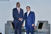 Thủ tướng Chính phủ Phạm Minh Chính đã có cuộc gặp với Phó Tổng thống Nam Phi Paul Mashatile. (Ảnh: THANH GIANG)