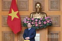 Thủ tướng Chính phủ Phạm Minh Chính phát biểu ý kiến tại buổi tiếp. (Ảnh: TRẦN HẢI)