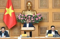 Thủ tướng Chính phủ Phạm Minh Chính chủ trì Phiên họp thứ tư Ban Chỉ đạo Trung ương về chính sách nhà ở và thị trường bất động sản. (Ảnh: Trần Hải)