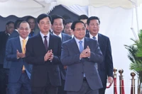 Thủ tướng Phạm Minh Chính dự khởi công Dự án đầu tư xây dựng Khu đô thị thể thao Olympic, Hà Nội. Ảnh: Trần Hải