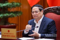 Thủ tướng Chính phủ Phạm Minh Chính chủ trì cuộc họp về điều hành kinh tế vĩ mô. (Ảnh: TRẦN HẢI) 