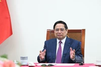 Thủ tướng Chính phủ Phạm Minh Chính điện đàm với Thủ tướng Campuchia Hun Manet. (Ảnh: Trần Hải). 