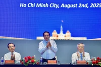 Thủ tướng Chính phủ Phạm Minh Chính chủ trì Hội nghị triển khai Nghị quyết của Quốc hội về Trung tâm tài chính quốc tế tại Việt Nam. (Ảnh: Thanh Giang)