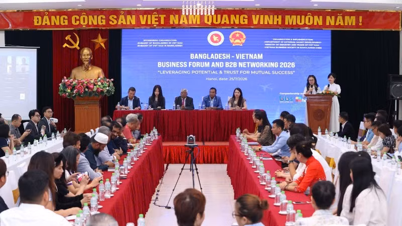 Toàn cảnh Diễn đàn Giao thương doanh nghiệp Bangladesh-Việt Nam 2026.