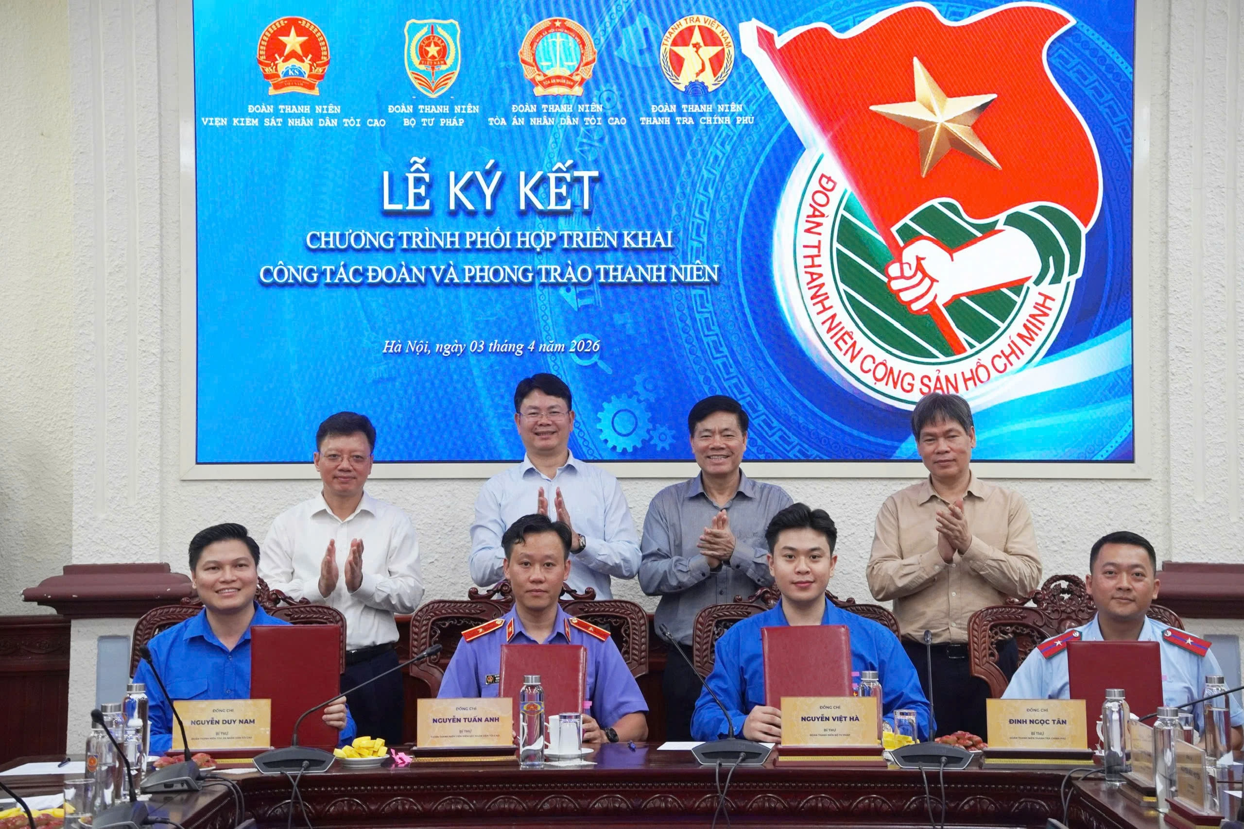 Bốn Cơ Quan Nội Chính Ký Kết Chương Trình Phối Hợp Công Tác Đoàn Giai Đoạn 2026-2030