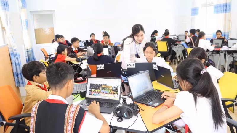 Không gian học tập của học sinh Trường phổ thông dân tộc nội trú-trung học cơ sở Lộc Ninh.