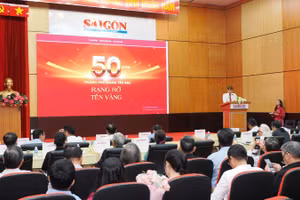 Báo Sài Gòn Giải Phóng tổ chức Lễ công bố Công trình báo chí dữ liệu “50 năm Thành phố mang tên Bác - Rạng rỡ tên vàng: Những dấu ấn”, trao giải Cuộc thi ảnh “Rạng rỡ tên vàng” (Ảnh: VÕ LÊ)
