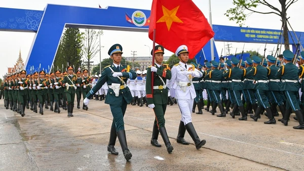 Đội danh dự tại buổi lễ.