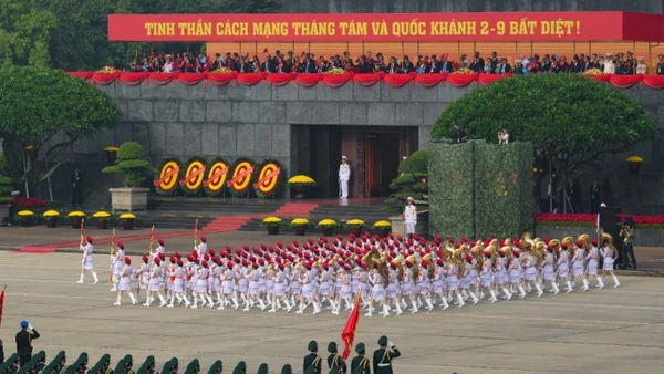 Lễ diễu binh, diễu hành kỷ niệm 80 năm Cách mạng Tháng Tám thành công (19/8/1945-19/8/2025) và Quốc khánh nước Cộng hòa xã hội chủ nghĩa Việt Nam (2/9/1945-2/9/2025) tại Quảng trường Ba Đình.