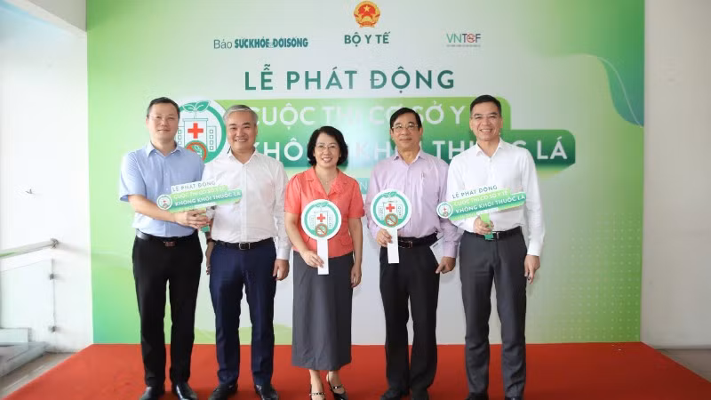 Lễ phát động Cuộc thi “Cơ sở y tế không khói thuốc lá” được tổ chức ngày 17/9 tại Hà Nội.