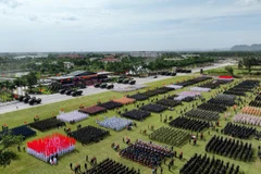 Buổi tổng hợp luyện có sự tham gia của hơn 16.300 cán bộ, chiến sĩ. (Nguồn: Báo Quân đội nhân dân)