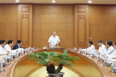 Tổng Bí thư Tô Lâm chủ trì buổi làm việc với Thường trực các Tiểu ban Đại hội XIV của Đảng. (Ảnh: TTXVN)