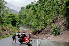 Sạt lở đất do bão Bualoi tại tỉnh Leyte, Philippines ngày 26/9/2025. (Ảnh: THX)