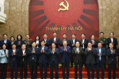Tổng Bí thư Tô Lâm, các đồng chí lãnh đạo Đảng, Nhà nước và các đại biểu dự buổi làm việc với Ban Thường vụ Thành ủy Hà Nội. (Ảnh: ĐĂNG KHOA)
