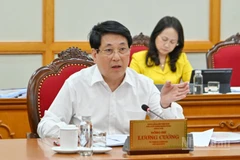 Chủ tịch nước Lương Cường chủ trì Tổ Công tác số 1, làm việc với Ban Thường vụ Tỉnh ủy Cà Mau. (Ảnh: THỦY NGUYÊN)