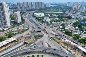 Dự án xây dựng nút giao An Phú đang được tăng tốc.