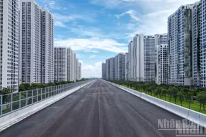 Gần 7km Vành đai 3 qua khu đô thị Thành phố Hồ Chí Minh với tường chống ồn.
