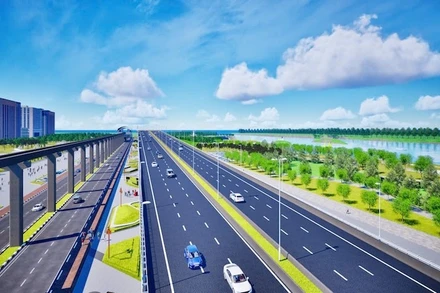 Phối cảnh dự án Đại lộ-cảnh quan sông Hồng.