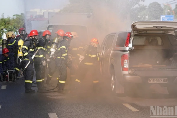 Diễn tập ứng phó sự cố bức xạ và hạt nhân cấp thành phố.