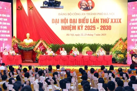 Khai mạc Đại hội Đại biểu lần thứ XXIX Đảng bộ Công an thành phố Hà Nội.