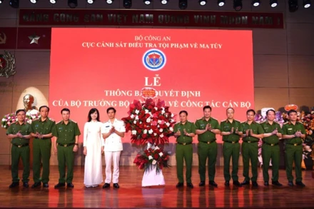 Lễ thông báo quyết định của Bộ trưởng Công an về Công tác cán bộ.