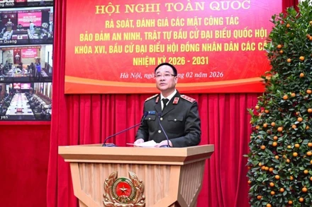 Thượng tướng Phạm Thế Tùng chủ trì hội nghị.