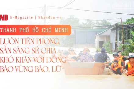 Thành phố Hồ Chí Minh: Luôn tiên phong, sẵn sàng sẻ chia khó khăn với đồng bào vùng bão, lũ 