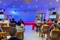 Quang cảnh lễ đón tiếp. (Ảnh: NGUYỄN TRUNG)