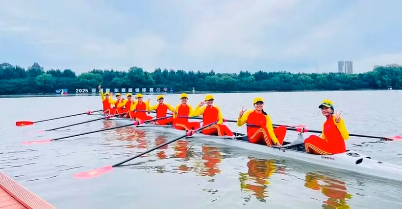 Các tay chèo rowing Việt Nam giành 12 Huy chương vàng tại Giải vô địch trẻ U23 và U19 châu Á 2025.