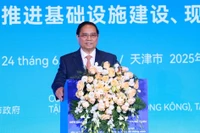 Thủ tướng Phạm Minh Chính phát biểu tại Diễn đàn kết nối doanh nghiệp Việt Nam-Trung Quốc. (Ảnh: Dương Giang/TTXVN)