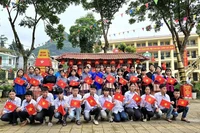 Niềm vui của học sinh Trường phổ thông dân tộc nội trú trung học cơ sở và trung học phổ thông Bắc Hà (tỉnh Lào Cai) trong dịp kỷ niệm 80 năm Cách mạng Tháng Tám thành công và Quốc khánh 2/9.