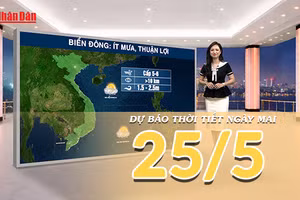 [Video] Dự báo thời tiết đêm nay và ngày mai ngày 25/5/2026: Nắng nóng diện rộng gia tăng cường độ tại Bắc Bộ và Trung Bộ
